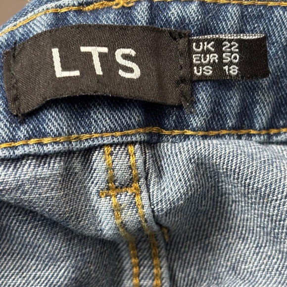 Long Tall Sally Denim Wide Leg High Rise Jeans US Plus Size 18 NWT - Picture 7 of 10